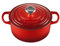 Le Creuset Colección Signature Hierro Fundido Cacerola Redonda, Rojo (Cereza), 18 cm