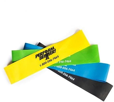 Perform Better XL Mini Band Resistance Loop Exercise Bands - Set of 4