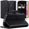 Cadorabo Hülle kompatibel mit Samsung Galaxy S3 MINI aus Premium Kunst Leder Flip Klappbare Stoßfeste Magnetische [Standfunktion] [Kartenfächern] Cover Hülle für Galaxy S3 MINI Tasche in Schwarz