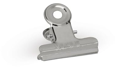 MAUL Papierklemmer MAULstandard aus Metall (10 Stück) | Klemmer mit breitem Verschlussclip 3 cm und Klemmweite 1 cm | Gadget für Haushalt, Küche und Büro | geeignet für DIY Projekte | Silber