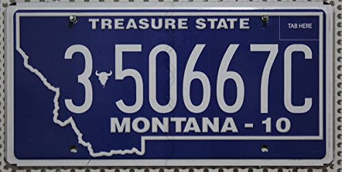 USA_Auswahl_von_Fahrzeugschildern USA Nummernschild MONTANA-10 Treasure State License Plate // Blechschild USA Kennzeichen