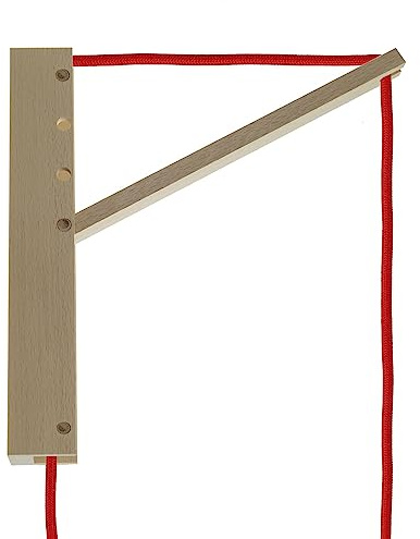 creative cables - Pinocchio, verstellbare Wandhalterung aus Holz für Pendelleuchten - Neutral