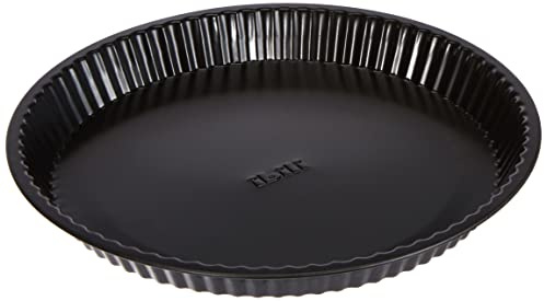 IBILI 824328 Moule à Tarte Dentelé Moka, Tôle d'acier, Noir, 32.5 x 32.5 x 7.5 cm