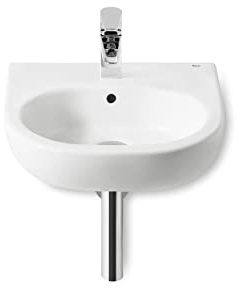 Roca,Meridian,Lavabo de porcelana mural,Blanco,450mm x 420mm x 140mm,A325245000