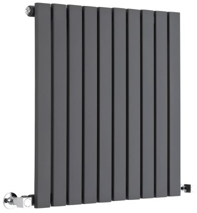 MILANO Anthracite Horizontal Single Flat Panel Radiator 635 x 590mm