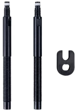 Valve Extender 2 Pack with Core Remover, Black, 65mm