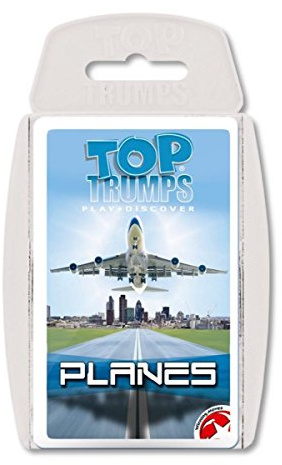 Top Trumps Passenger Planes Jeu de Cartes Blanc