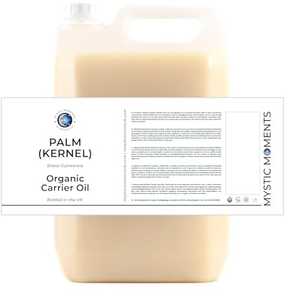 Mystic Moments | Bio-Palmkern-Trägeröl | 5 Liter | Bio-Palmkern-Öl für Hautpflege, Haarpflege, Massage und kosmetische Mischungen.