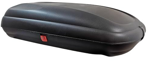 VDP Coffre de Toit Carbone 320ba günstiger Voiture Coffre de Toit verrouillable 320 litres + Barres de Toit en Aluminium Porte-Bagages en kit pour BMW Série 3 Touring (Break) E91 05–12