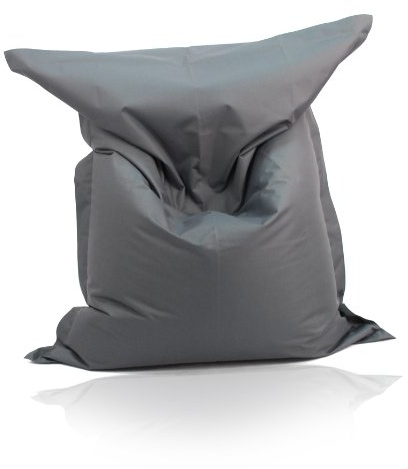 Kinzler S-10137/100 XXL Riesensitzsack, 140x180 cm, neue Styroporkügelchen, Sitzsack Outdoor Indoor, in vielen verschiedenen Farben, mit Innensack, anthrazit