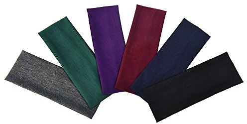 Yoga-Stirnband, Baumwoll-Stretch, 6 Stück, für Jugendliche und Erwachsene