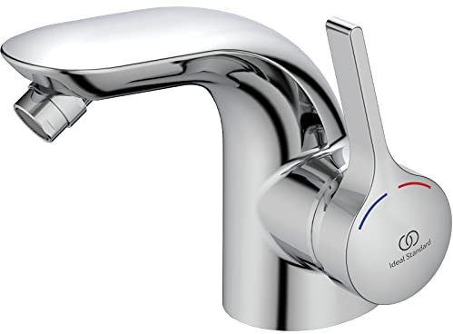 Ideal Standard A4268AA Melange Bidetarmatur mit Zugknopf-Ablaufgarnitur, Chrom
