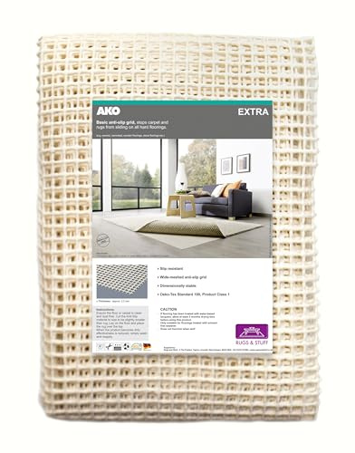 Rugs and Stuff revêtement antidérapant pour tapis sous-couche pour sols durs – choisissez à partir de nombreuses différentes options de taille, Plastique, beige, 80 x 300cm