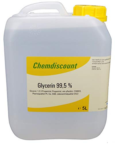 Glycerin 99,5% 5Liter (5000ml) pflanzlich entspricht Pharmaqualität USP, Glyzerin Glycerol