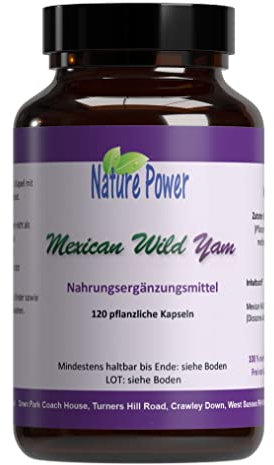 Nature Power - Mexican Wild Yam - Das Original - 120 vegane Kapseln - reine Yamswurzel - kein Extrakt