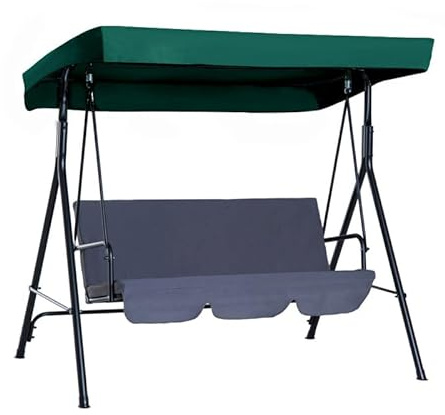 Gardenista Garden Swing Canopy Replacement | Water Resistant | Only For Outdoor Seat Hammock | Great for Sun Shade | 2 Seater (Only Canopy) (Green)