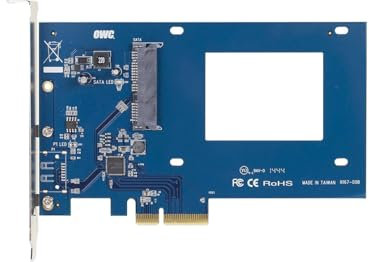 OWC Accelsior S - 2,5-Zoll-SATA-6G auf PCIe-Adapterkarte für Mac Pro (2006-2012), Mac Pro (Ende 2019 - aktuell) und PC