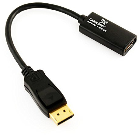 Cablesson Displayport to HDMI Adapter, DP(Display Port) Male to HDMI Female Converter with Audio for Lenovo, Dell, HP, Asus and other brand (DP to HDMI), upto 4k
