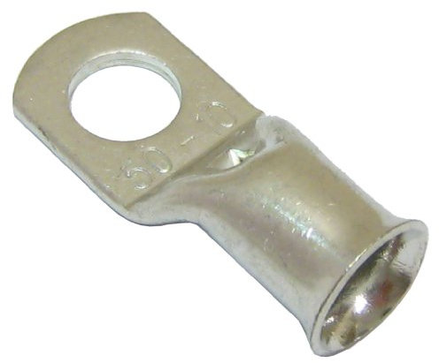 All Trade Direct 10 Copper Tube 50Mm X 10Mm Lug Battery Starter Cable Welding Crimp Terminal Ring