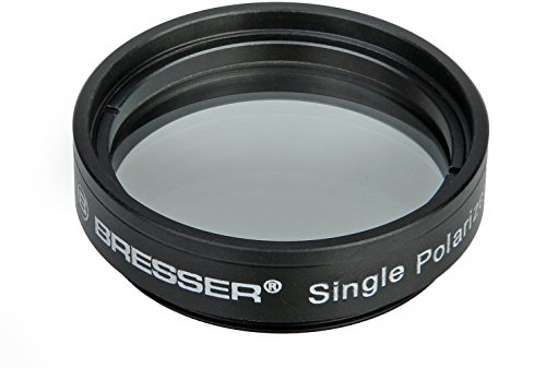 Bresser Single Polfilter 1,25 Zoll linear für Teleskop und Herschelkeil | Linearer Polarisationsfilter, 1,25 Zoll Filtergewinde, geeignet für Lunt Herschelkeile, zur Helligkeitsregelung