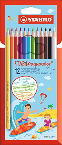 STABILO - Aquarell-Buntstift - STABILOaquacolor - 12er Pack - 12