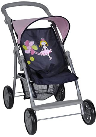 Knorrtoys 16894 - Puppenbuggy Liba - princess blue, 52 x 30 x 15 cm