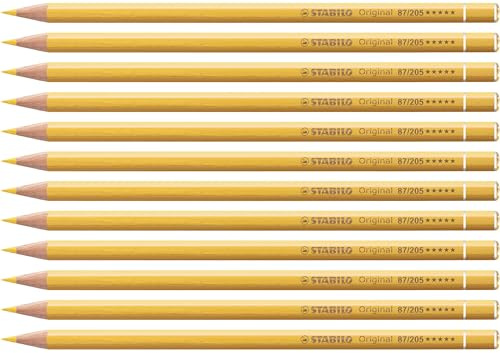 STABILO - Premium-Buntstift - Original - 12er Pack - neutralgelb | 12er Pack, neutralgelb