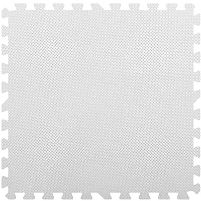 Flooring Inc's 1/2 Soft Non-Toxic Baby Play Mat, Toddler Playmat, Colorful Puzzle PlayMat, Floor Mats for Kids & Babies, EVA Foam Interlocking Tiles for Nursery & Playroom | White, 35 Tiles, 140 SqFt