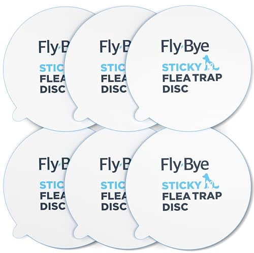 Fly-Bye - 6 x Disques/Tampons de rechange pour piège à insectes, Blanc - 18 cm de diamètre