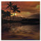 Birendy LED Bild Sonnenuntergang, Strand mit Palmen,Bild, LED Stimmungsbild mit 1 LED und 50 cm Breit x 50 cm Hoch Batteriebetrieb, nur 0,06W, Leuchtbild auf Leinwand mit An und Ausschalter