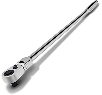 Powerbuilt 649953 Pro Tech 3/8-inch Drive x 17-inch Long Reach Ratchet Contour Handle - with Extra Long Handle Ratchet, Flex Head, 72 Tooth