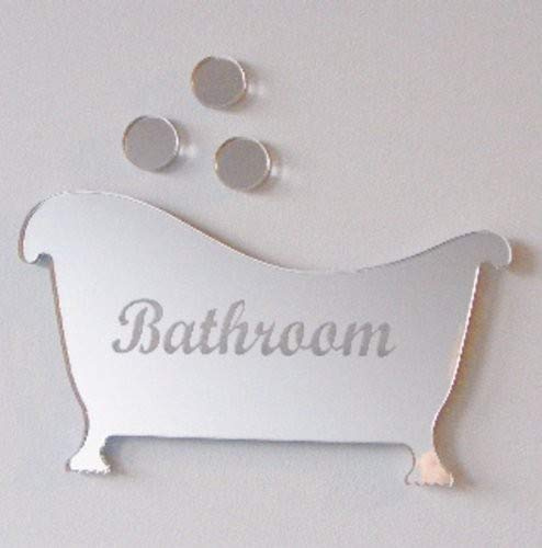 Sendmeamirror Bath Tub and Bubbles Mirror 24 x 12 cm