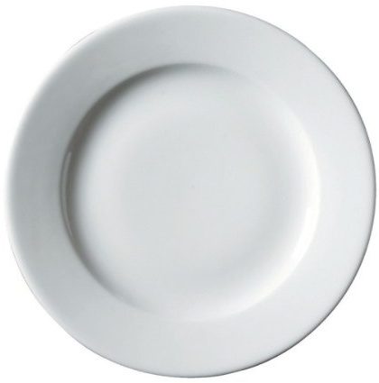 Royal Genware Classic Winged Plates, 26cm/10.25 Pack of 6, White Plates, Dinner Plates, Porcelain Plates, Commercial Quality Tableware for Domestic and Catering Use. GET Cooking!