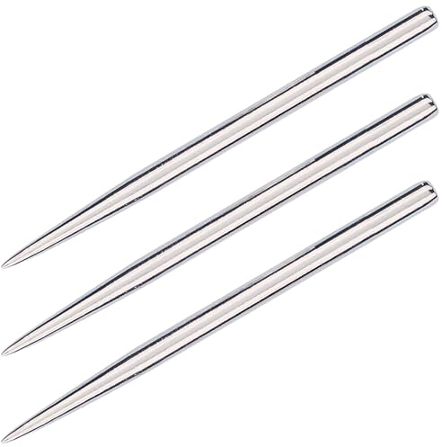 Unicorn Ersatz-Stahl-Dartspitzen, Standardlänge oder Nadel, extra lang, Silber, Schwarz oder Gold, 3 Stück pro Packung