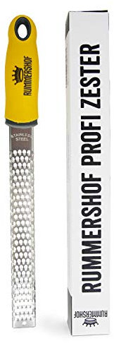 Rallador de Limón y Cítricos - Queso - Parmesano - Jengibre - Nuez Moscada (Amarillo, Acero Inoxidable)