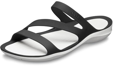 Crocs Swiftwater Sandal W, Sandali Donna, Black White, 38/39 EU
