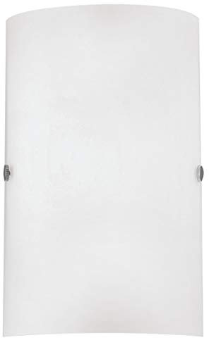 Eglo Troy 3 Wall Light, matt Nickel Steel and White satined Glass Wall lamp, E14 Socket