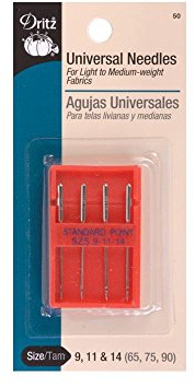 Dritz Machine Needle Universal Size 9 11 14 4Pc, Multicolor