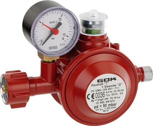GOK Haushaltsregler, Betriebsdruck:50 mbar