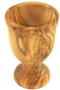 D.O.M. Coquetier tourné en bois d'olivier