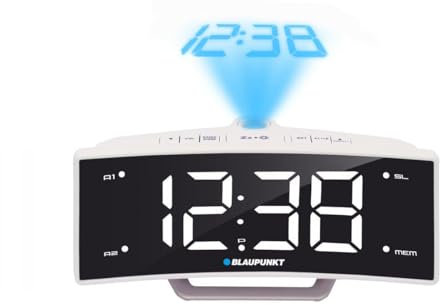 la radio Blaupunkt CRP7WH avec projecteur LCD horloge radio-réveil