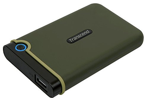 Transcend StoreJet 25M3 Hard Disk portatile, 2.5, USB3.1/3.0, 2 TB, Verde