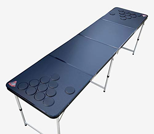 Blank Black Plain Customizable Beer Pong Table with Predrilled Cup Holes