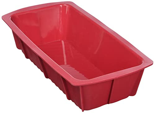 CREALYS 513004 Moule à Cake en Silicone Candy Rouge 25 x 12 x 6 cm