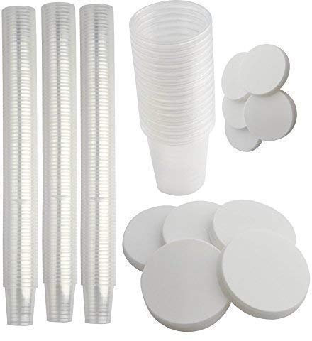 240 Bicchieri per Medicinali con 240 Coperchio Bicchiere da Shottino Bicchiere per Medicinali Bicchiere da Liquore Medi-Inn Vari Colori - Trasparente