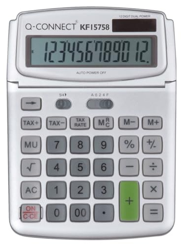 Q-Connect KF15758 Tischrechner Solar 12-stellig