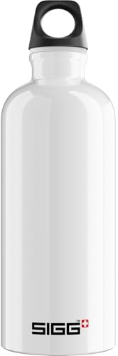 Sigg - Gourde Aluminium - Traveller White - Certifiée Neutre En CO2 - Convient Aux Boissons Gazeuses - Étanche & Légère - Sans BPA - Pour Sport, Camping, Randonnée - Blanc - 0,6L