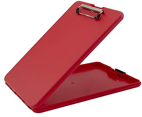Saunders Slimmate Letter Size Storage Clipboard, Polypropylene, Red