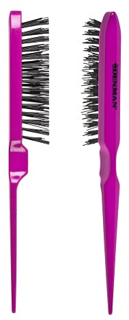 Denman (Purple) Backcomber for Teasing, Smoothing & Up Do - Three Rows of Stiff Bristle - Use on Wigs and Hair Extensions, D91