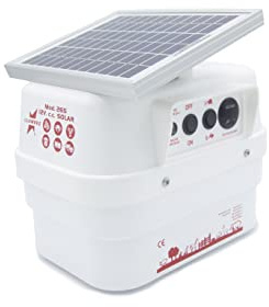 Pastor Eléctrico Solar Llampec 26S con Doble Batería 12V 7Ah Incluida + Panel Solar 12V 5W – 2,5 J - 9.500 V - 10 km de Alcance – Cerca eléctrica Para Perros, Caballos y Ganado – Fabricado en España